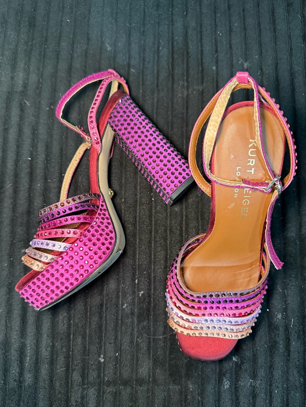 Kurt Geiger Crystal Platform Sandals